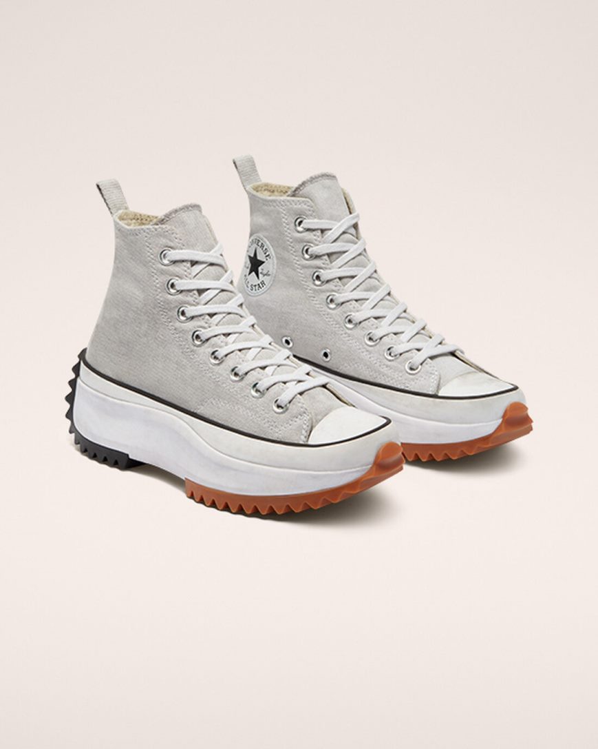 Zapatos Plataforma Converse Run Star Hike Smoked Canvas Altas Mujer Blancas | PE 0758E4